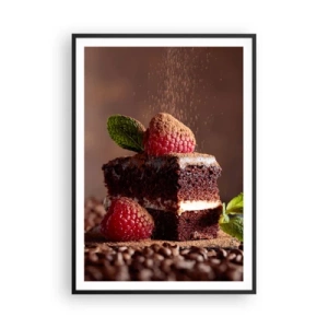 Póster en marco negro - La vida es dulce - 70x100 cm