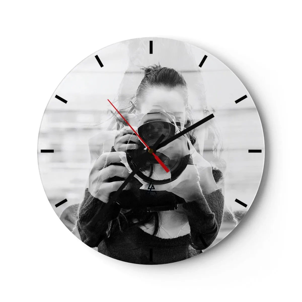 Reloj de pared - Reloj de vidrio - Creador y creación - 40x40 cm