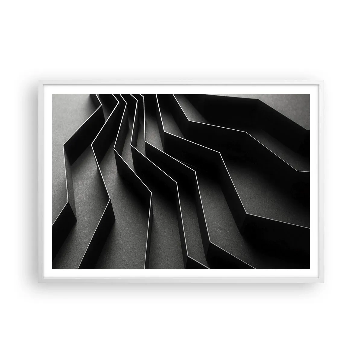Póster en marco blanco - Orden espacial - 100x70 cm