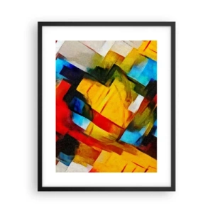 Póster en marco negro - Un popurrí multicolor - 40x50 cm