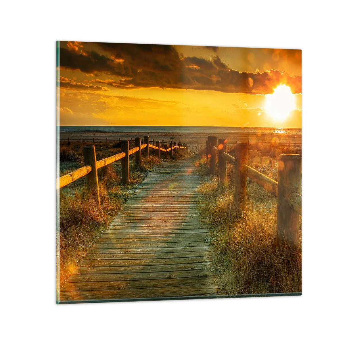 Cuadro sobre vidrio - Impresiones sobre Vidrio - Bañado en oro viejo - 40x40 cm