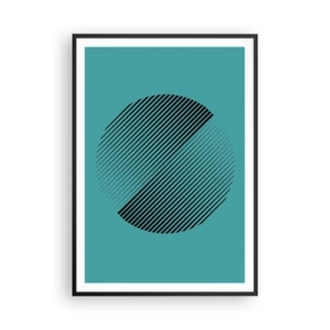 Póster en marco negro - El círculo: una variación geométrica - 70x100 cm