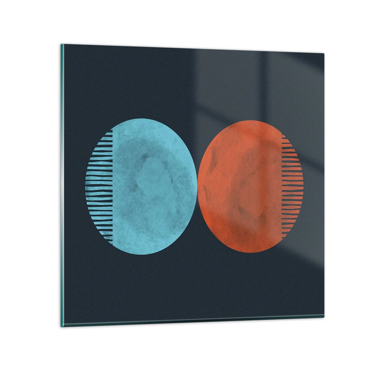 Cuadro sobre vidrio - Impresiones sobre Vidrio - ¿Solo geometría? - 40x40 cm