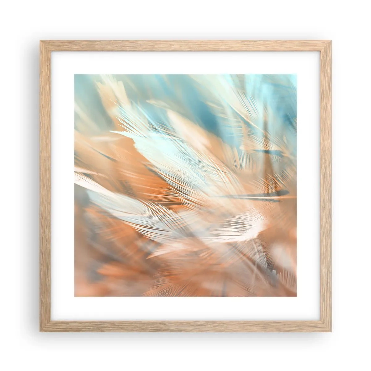 Póster en marco roble claro - En la tierra de la suavidad - 40x40 cm