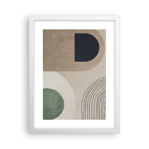 Póster en marco blanco - La delicadeza de un óvalo - 30x40 cm