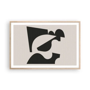 Póster en marco roble claro - Para automontaje - 91x61 cm