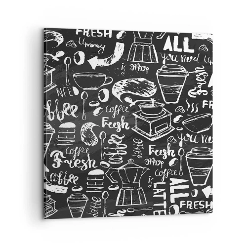 Cuadro sobre lienzo - Impresión de Imagen - All you need is… - 60x60 cm