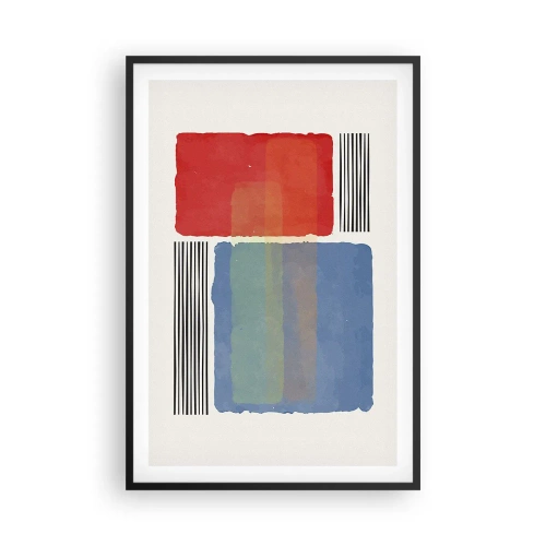 Póster en marco negro - Espíritu y alma de la geometría - 61x91 cm