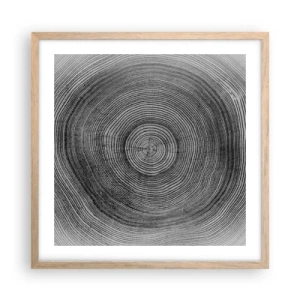 Póster en marco roble claro - El paso del tiempo - 50x50 cm