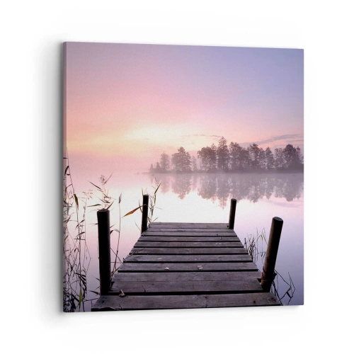 Cuadro sobre lienzo - Impresión de Imagen - De la niebla lila... - 70x70 cm