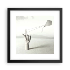 Póster en marco negro - Una prueba de fuerza - 30x30 cm