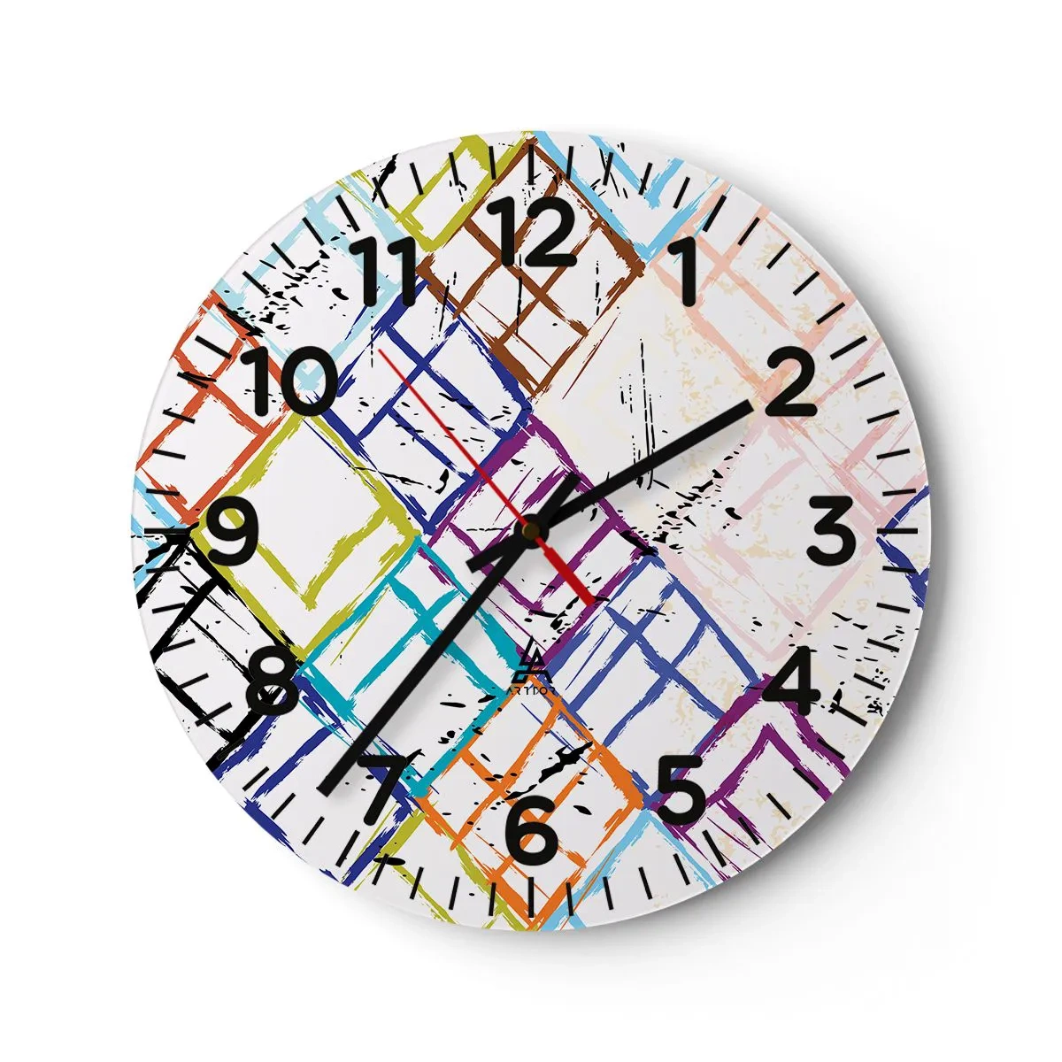 Reloj de pared - Reloj de vidrio - Habitáculos en alquiler - 40x40 cm