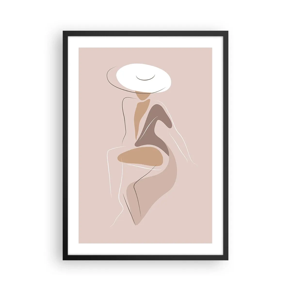 Póster en marco negro - Una auténtica dama - 50x70 cm