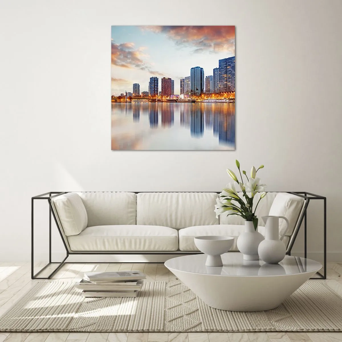 Cuadro sobre vidrio - Impresiones sobre Vidrio - La calma monumental de París - 40x40 cm