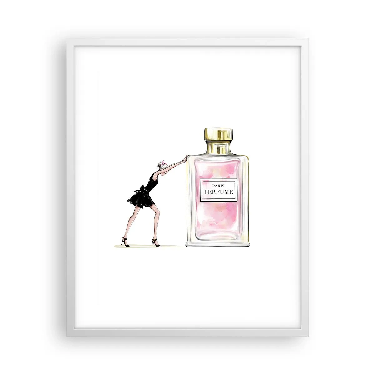 Póster en marco blanco - La esencia de la feminidad - 40x50 cm