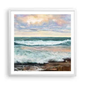 Póster en marco blanco - Aquí suavizarás tu alma - 60x60 cm