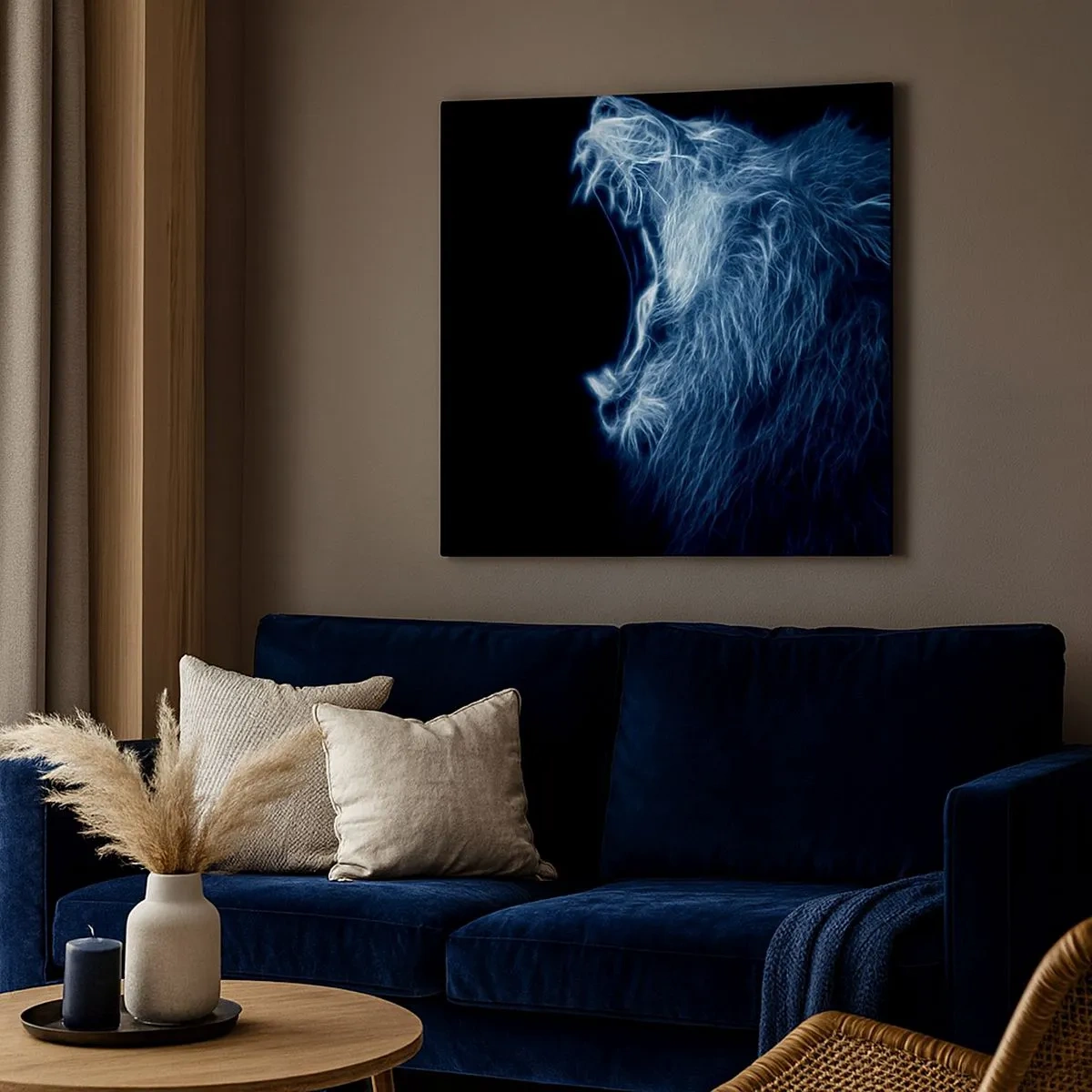 Cuadro sobre lienzo - Impresión de Imagen - La furia del rey - 30x30 cm