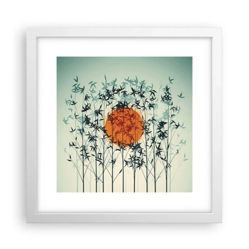 Póster en marco blanco - El sol de Japón - 30x30 cm