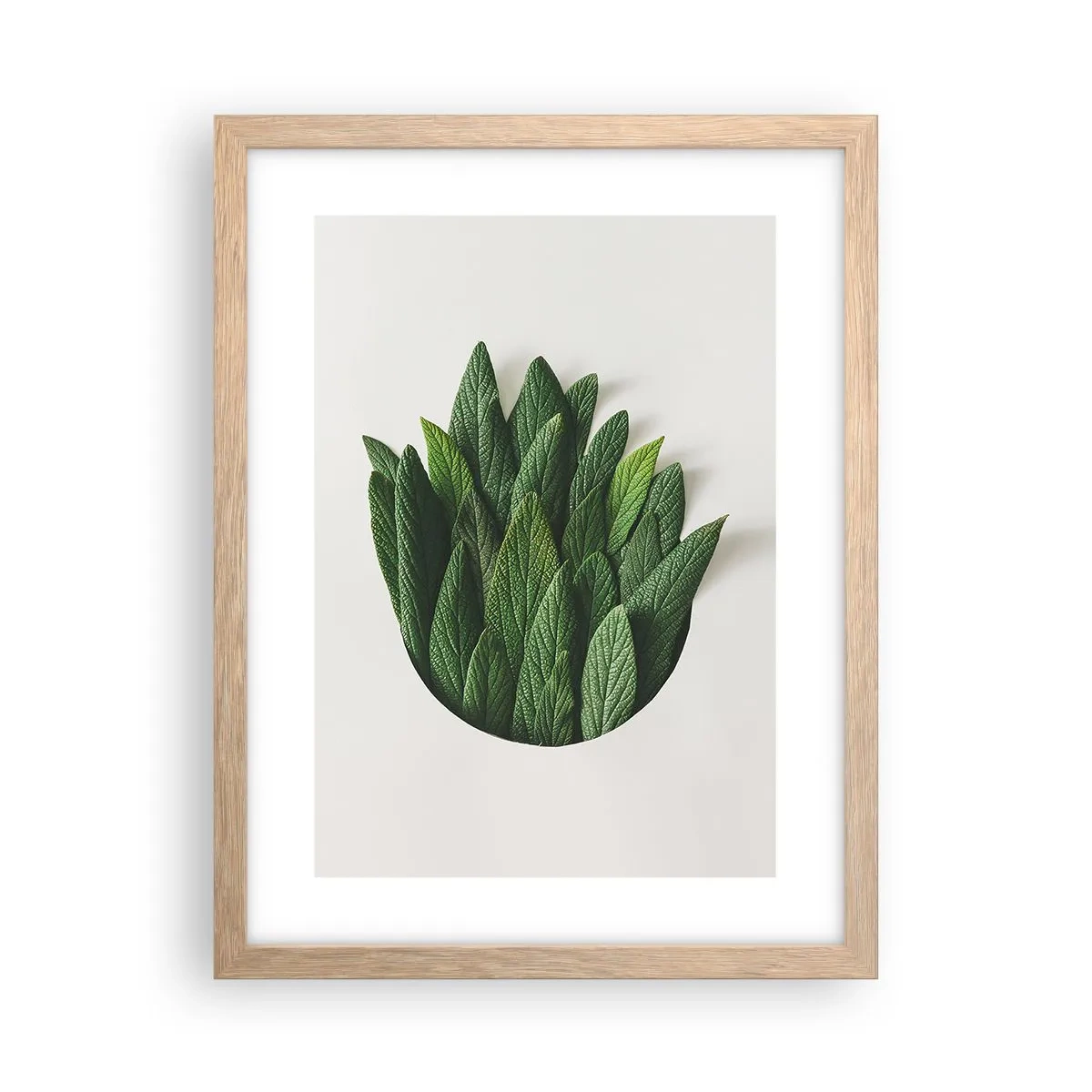 Póster en marco roble claro - Curiosidad desenfrenada - 30x40 cm