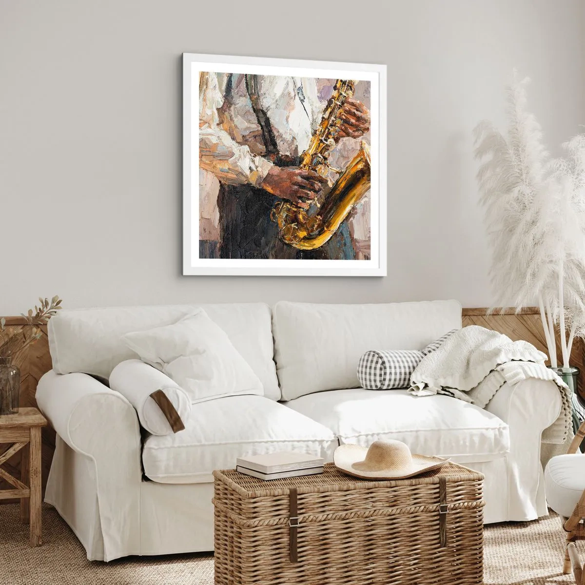 Póster en marco blanco - Llegó el momento del solo - 60x60 cm