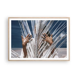 Póster en marco roble claro - ¿La mujer chamana? - 100x70 cm