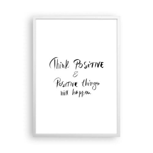 Póster en marco blanco - ¿Cómo vivir? - 50x70 cm