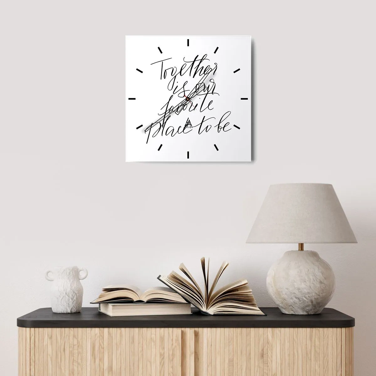 Reloj de pared - Reloj de vidrio - ¿Tú también lo sientes? - 40x40 cm