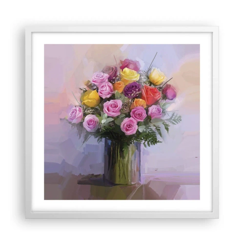 Póster en marco blanco - Belleza inmortalizada - 50x50 cm