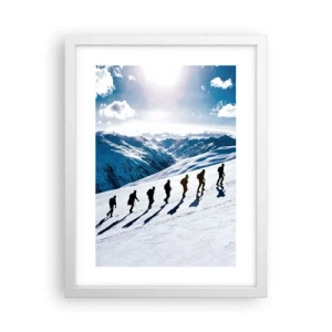 Póster en marco blanco - Equipo de conquistadores - 30x40 cm