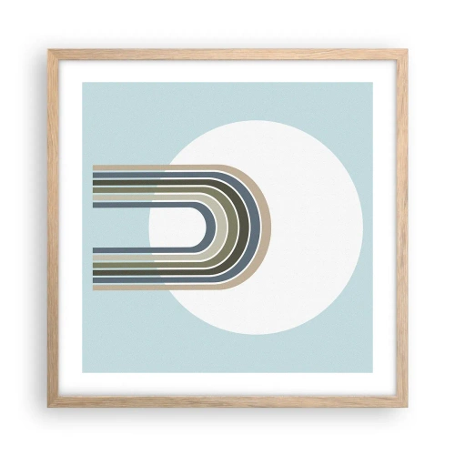 Póster en marco roble claro - Una atracción irresistible - 50x50 cm