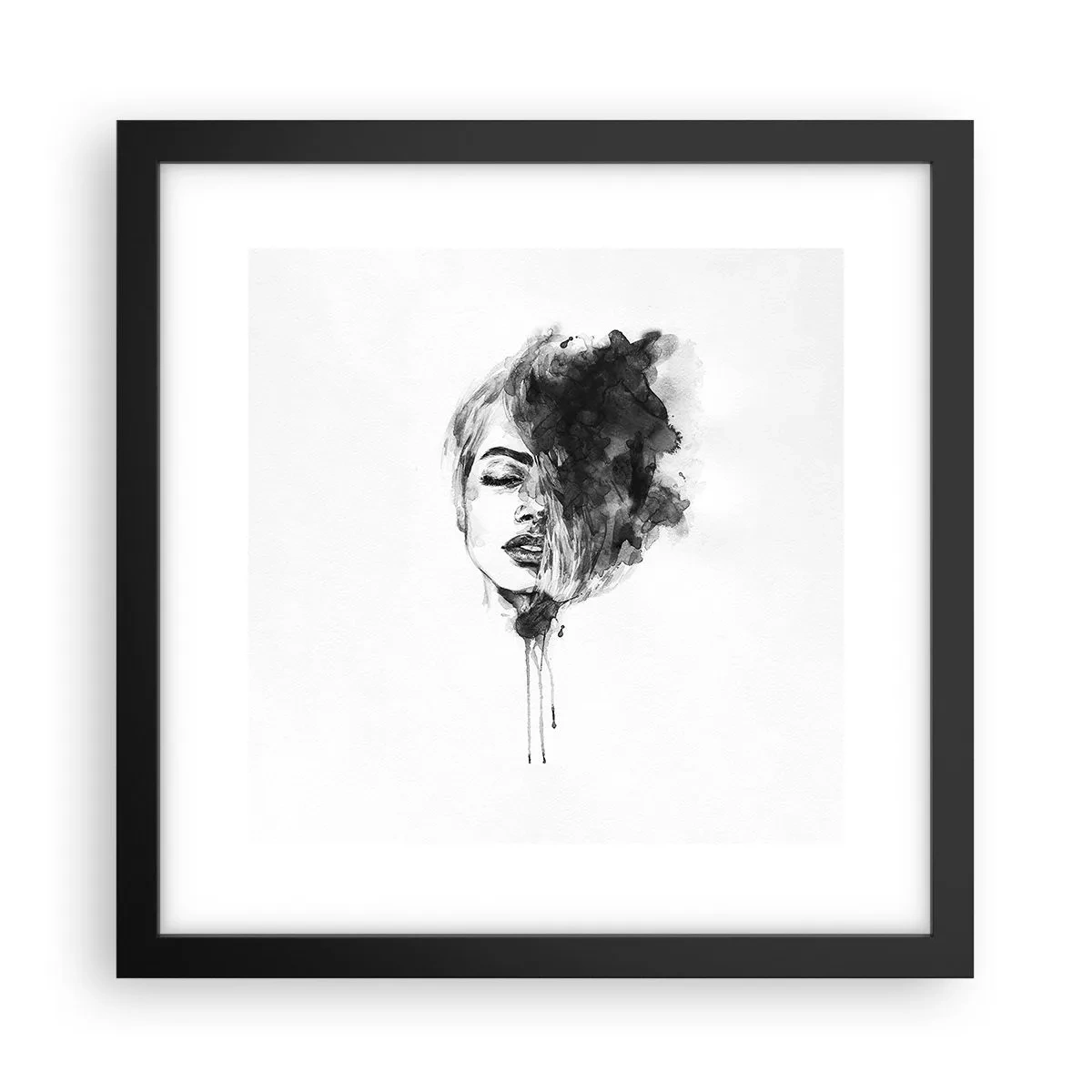 Póster en marco negro - Sueños en femenino - 30x30 cm