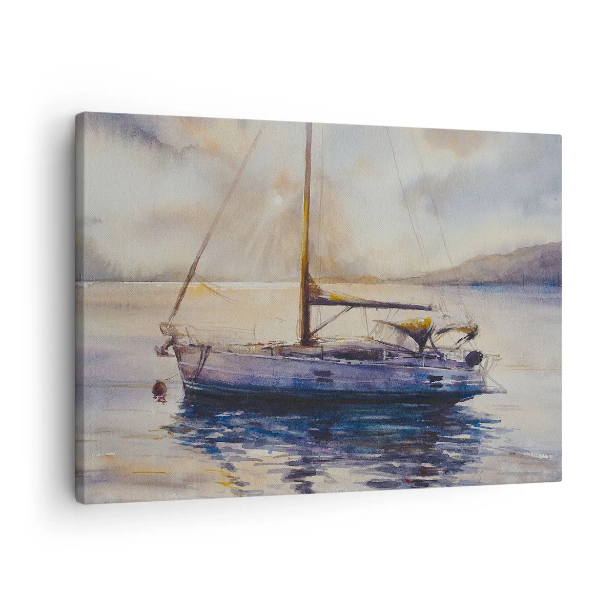 Cuadro sobre lienzo - Impresión de Imagen - Atardecer en la bahía - 70x50 cm