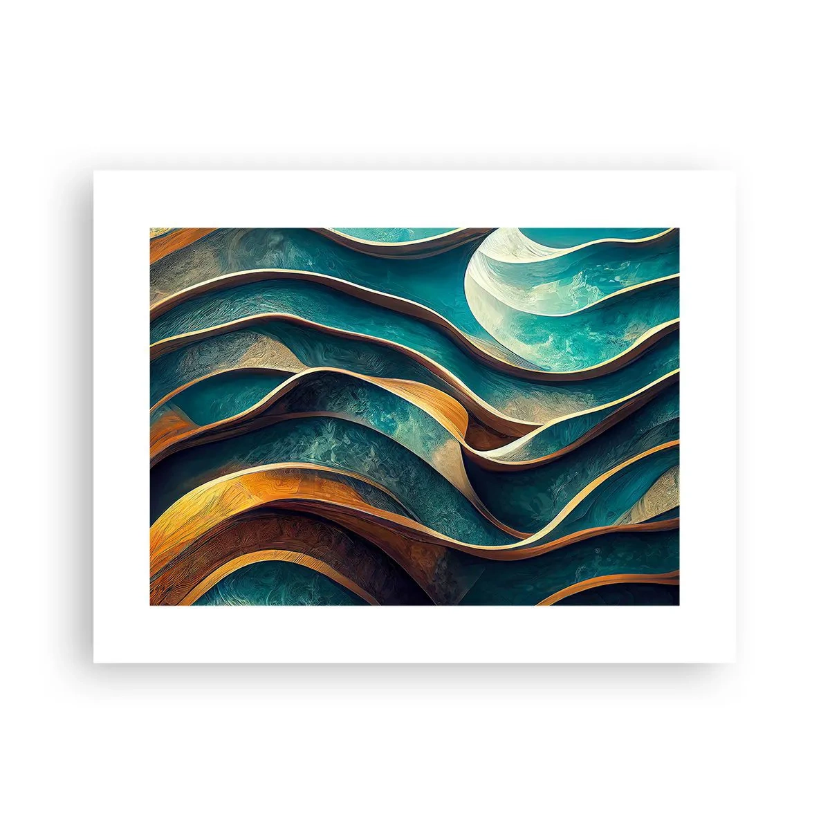 Póster - Meandros de azul - 40x30 cm