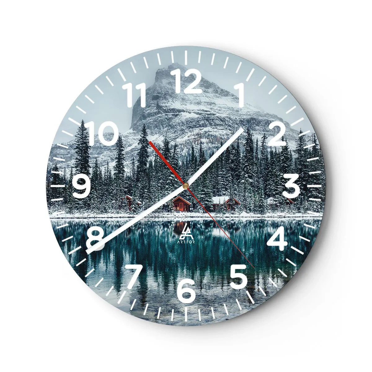 Reloj de pared - Reloj de vidrio - Retiro canadiense - 30x30 cm