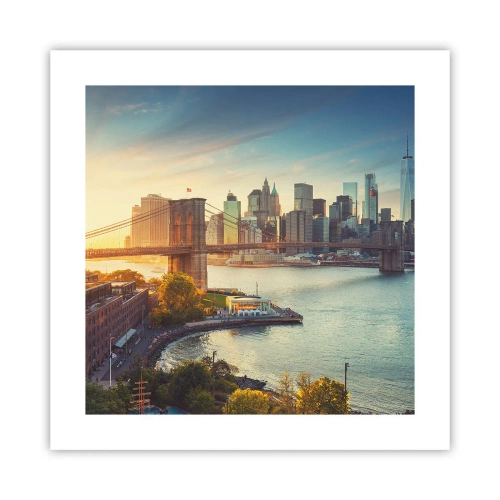 Póster - El amanecer de la gran ciudad - 40x40 cm