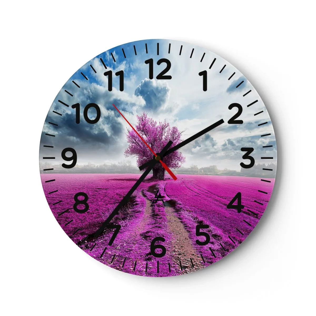 Reloj de pared - Reloj de vidrio - El brezal - un encanto - 30x30 cm