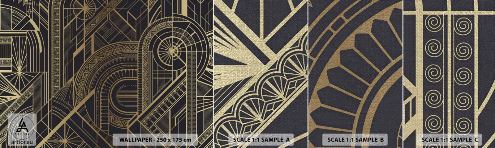 Muestra de fotomural Premium Canvas - Conceptos, ideas, planes - Abstracción, Pedazo, Ornamento - 100x30 cm