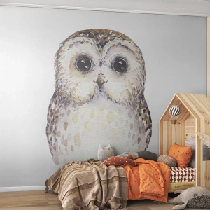 Fotomural Autadhesivo Deluxe Sticker - Mírame a los ojos - Búho, Pájaro, Gráficos - 350x256 cm