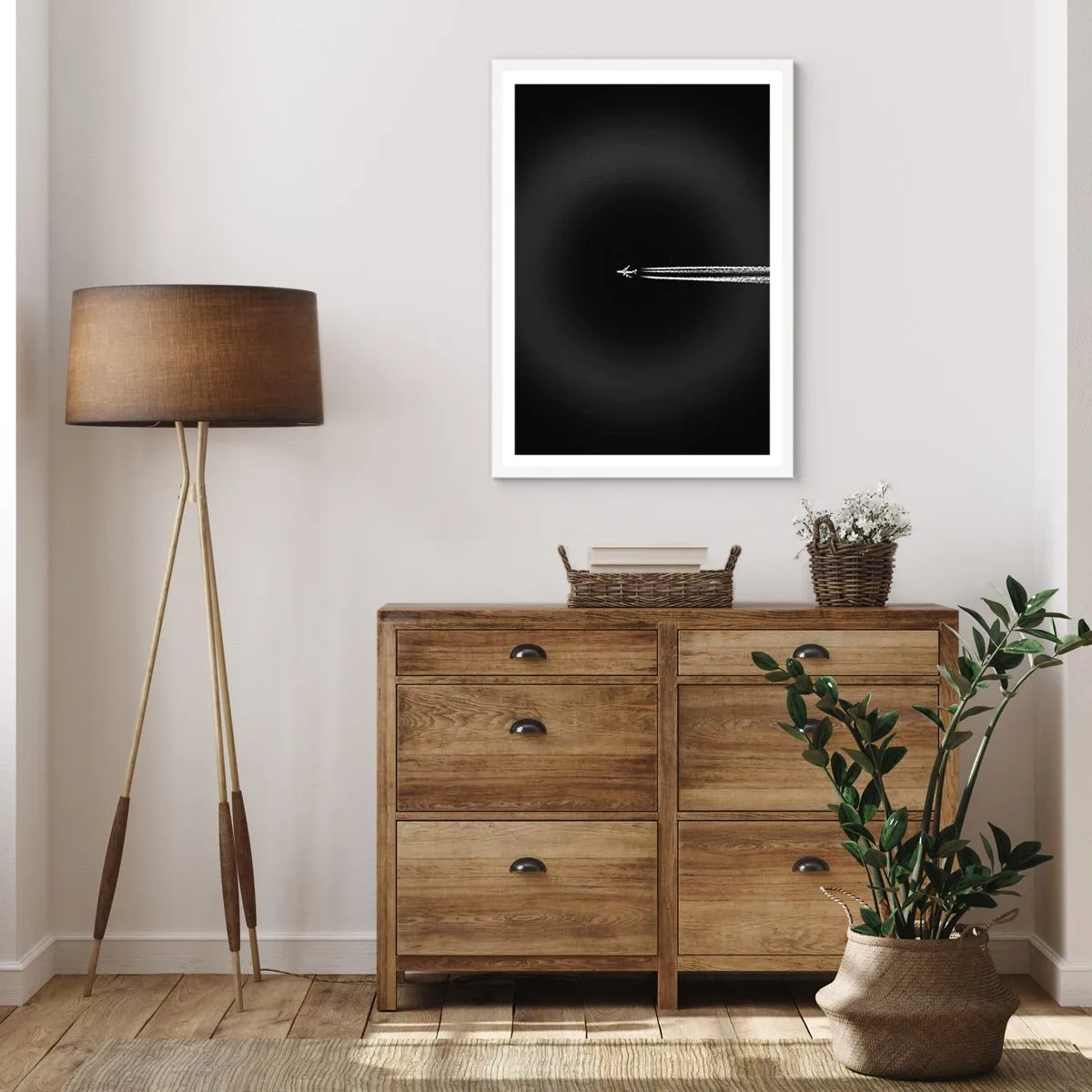 Póster en marco blanco - En otra dimensión - 70x100 cm