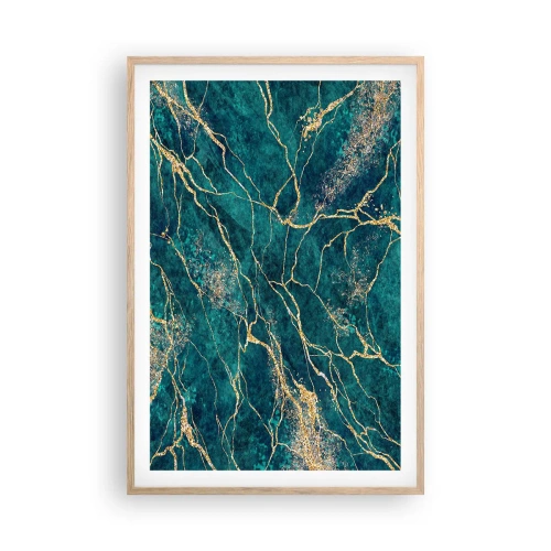 Póster en marco roble claro - Riachuelos de oro - 61x91 cm