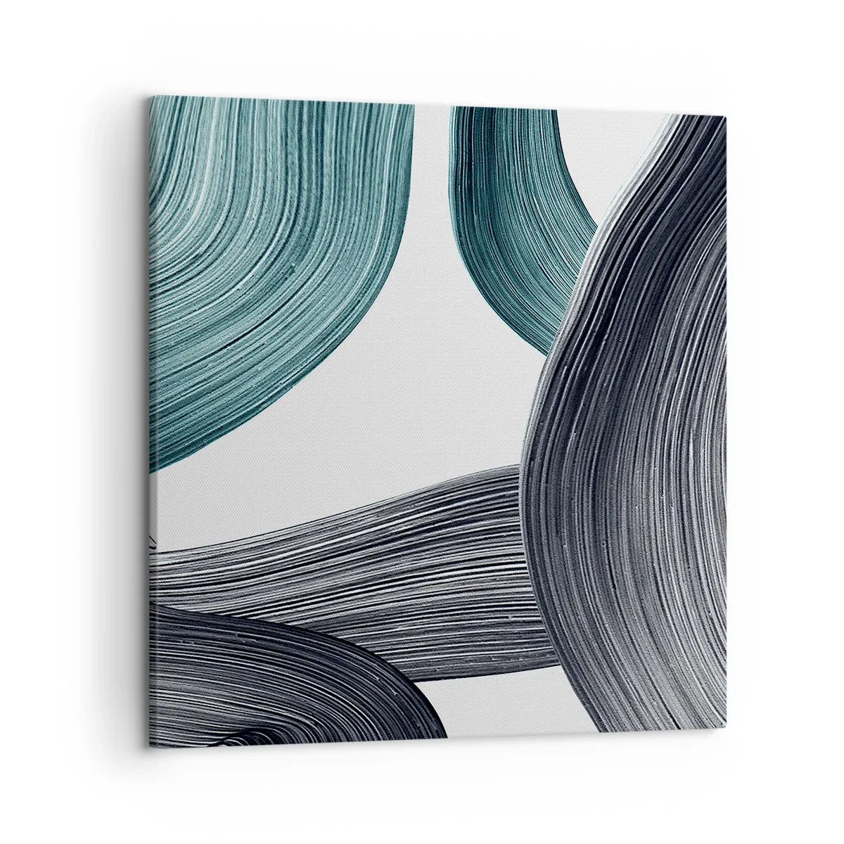 Cuadro sobre lienzo - Impresión de Imagen - Senderos esmeralda y negro - 50x50 cm