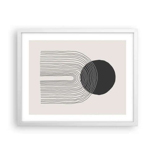 Póster en marco blanco - Temblor y certeza - 50x40 cm