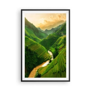 Póster en marco negro - Valle vietnamita - 61x91 cm