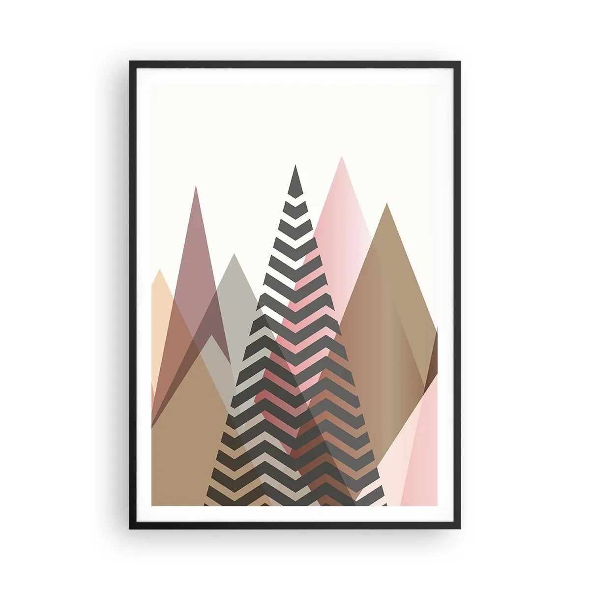 Póster en marco negro - Una visión piramidal - 70x100 cm