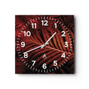 Reloj de pared - Reloj de vidrio - Las brasas de la vida - 30x30 cm