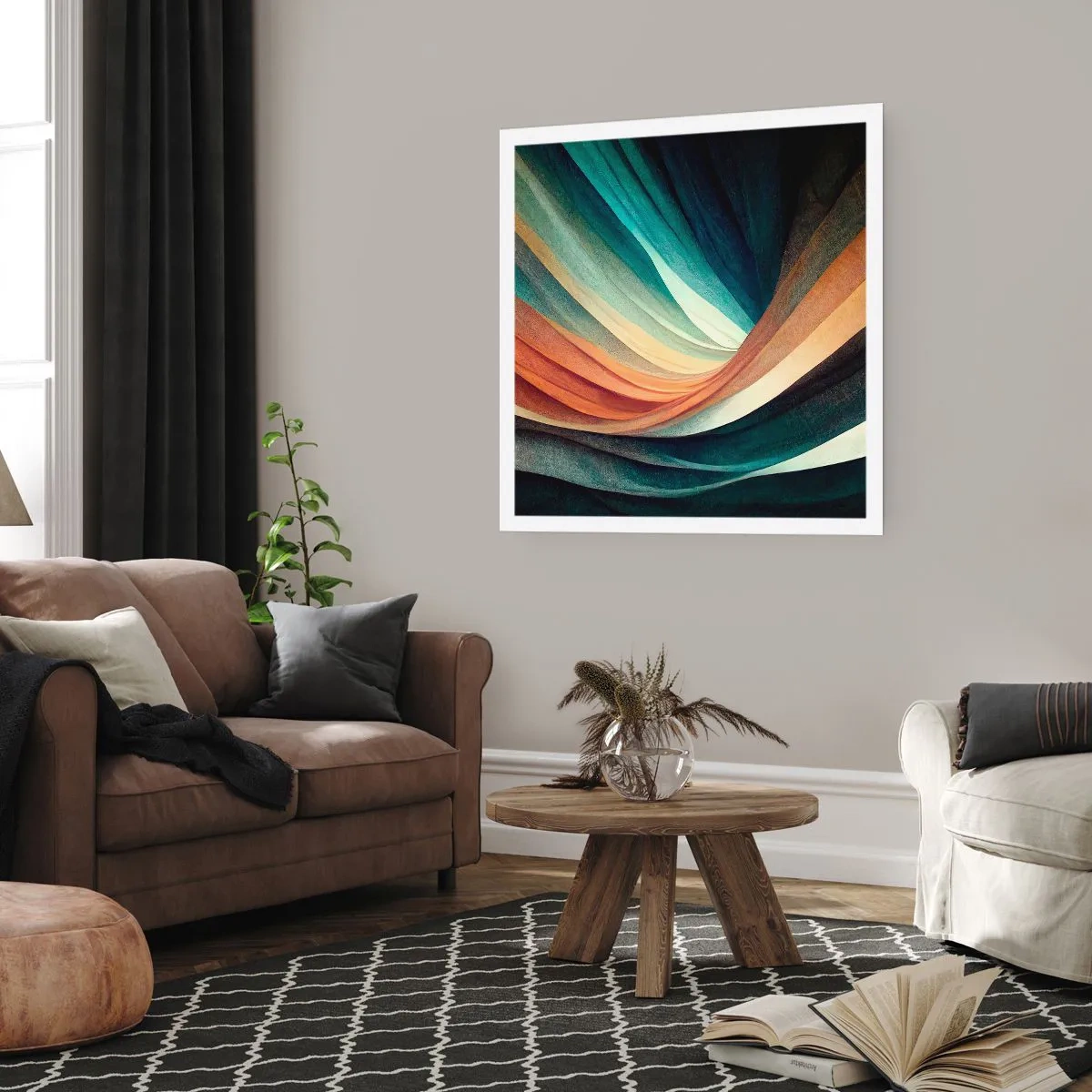 Póster - Tejido de colores - 40x40 cm