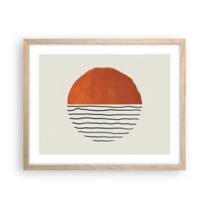 Póster en marco roble claro - En un ambiente japonés - 50x40 cm