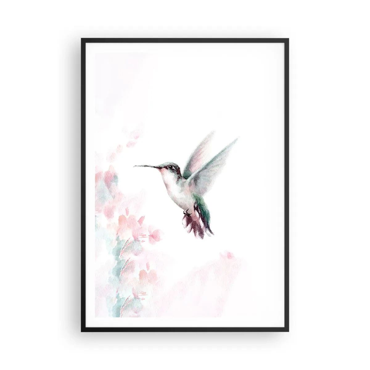 Póster en marco negro - Plasmando el aleteo - 70x100 cm