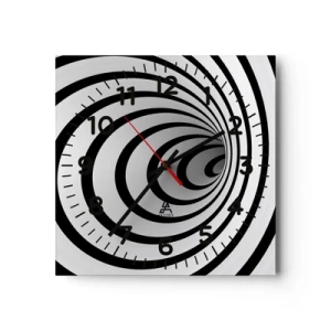 Reloj de pared - Reloj de vidrio - ¿Tampoco puedes resistirte? - 40x40 cm