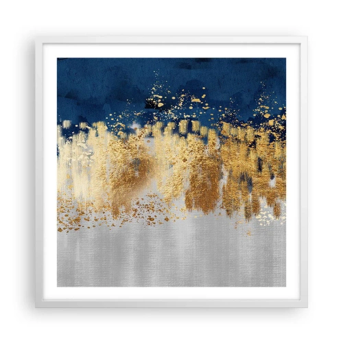 Póster en marco blanco - Composición moderna con chispas - 60x60 cm